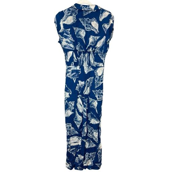 UO Urban Outfitters Blue Chantelle Collared Midi Dress sz S Cottagecore Fall - Picture 3 of 6